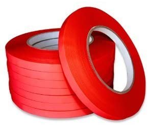 3/8"X180Yd Bag Seal Tape Red, 96 Rl/Case